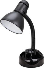 Aspen Creative 40041-1, 1-Light High Organizer Desk Lamp with Metal Lamp Shade and Rotary Switch, Modern Design in Black, 19" High