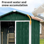 6FT x 4FT Outdoor Metal Storage Shed, Apex Roof Garden Shed with Durable Steel Construction – Weather-Resistant Tool Shed for Backyard, Patio & Lawn (Lockable, Easy Assembly)