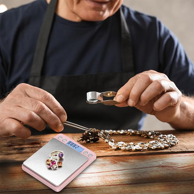 Fuzion Digital Scale .01 Gram Accuracy, 500g Mini Food Scales for Small Jewelry, Gold, Herb, Spice - Weight Gram and Oz