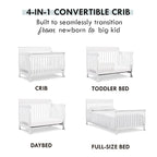 DaVinci Kalani 4-in-1 Convertible Crib in White, Greenguard Gold Certified