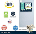 Delta Children Heartland 4-in-1 Convertible Crib Infant Changing Table with Pad + Serta Perfect Start Crib Mattress, Grey