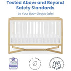 Delta Children Tribeca 4-in-1 Baby Convertible Crib, Bianca White/Natural