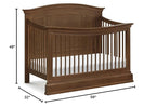 NAMESAKE Durham 4-in-1 Convertible Crib in Derby Brown, Greenguard Gold Certified