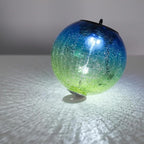 Hanging Solar Lights Outdoor Solar Lanterns Outdoor Decorative Cracked Glass Ball Lights Solar Powered Waterproof LED Globe Lantern for Outdoor Porch Patio Garden Decor Gift Blue&Green