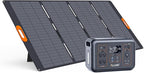 ALLWEI LiFePO4 Solar Generator 1200W(Surge 2400W) with 1 * 400W Solar Panel, Fast Charge in 1.5Hrs, 1008Wh Portable Power Station, 4*AC Outlet, Electric Generator for RV Camping Emergency Home Backup