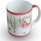 Maison d' Hermine Coffee Mug with Handles Tea Cups (12 Ounce, Pack of 1) | Fine Bone China Coffee Mugs for Hot Beverages Cappuccino Latte Home Restaurant Spring Summer -Rural Christmas - Jokkmokk