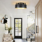 20'' Black Semi Flush Mount Ceiling Light, Modern Farmhouse Hallway Entryway Light Fixtures, 4-Light Rustic Foyer Lighting Fixtures Ceiling Lights for Kitchen Island Bedroom Dining Room
