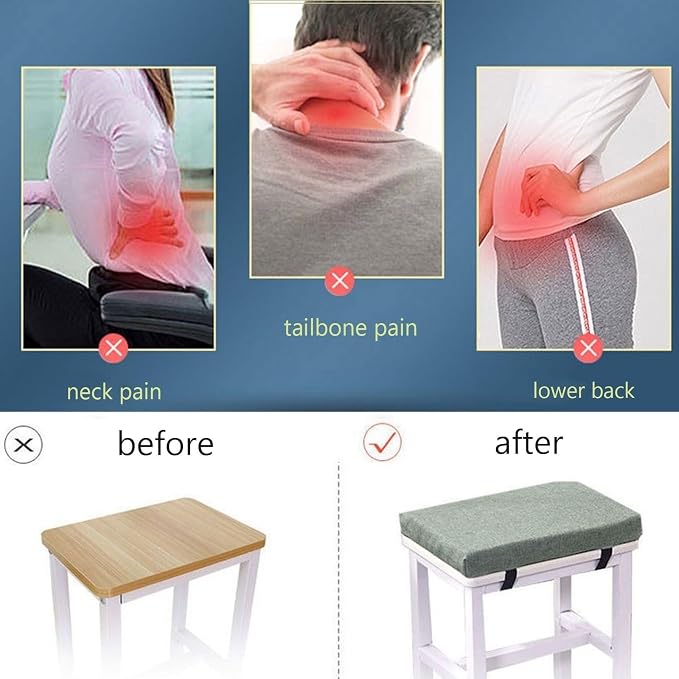 Square Bar Stool Cushion Set of 2 - 14x14/15*15/12*12 Thick 5/8cm Dining Chair Seat Pads (Color: 13#)