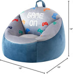 Heritage Kids Micromink Squishy Bean Bag Chair for Kids Ages 3+, Gamer