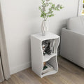 ECYIL Double Layered Independent Storage Rack, Full Circular Color Blocking Bookshelf, Suitable for Home, Office, Living Room, etc (white)