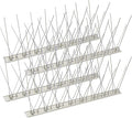 KKY 48 Pack Bird Spikes-13 inch Anti-Bird Nails Repellent Metal Deterant Spinners for Pigeon and Other Small Birds 51.9 Feet