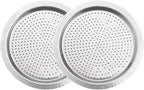 Moka Pot Replacement Parts Set with 2 Stainless Steel Filters and 4 Silicone Gasket Seals for 3 6 9 Cup Espresso Maker Coffee Accessories(9Cup)