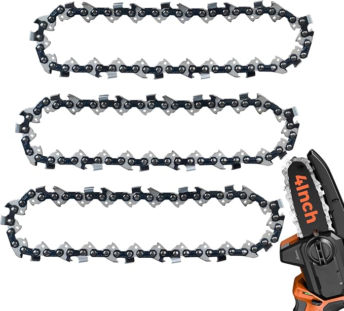 4 Inch Mini Saw Chain .325" Mini-pitch .043 Gauge 26 Drive Link for MAKITA Chainsaw Chain UC100DZ (3 Packs) (94X-6)