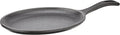 Lodge 10 x 7.5 Inch Cast Iron Oval Serving Griddle - Cast Iron Fajita Pan with Signature Teardrop Handle - Fajita Skillet for Use in the Oven, on the Stove, or on the Grill or Over a Campfire - Black