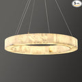 Alabaster Round Chandelier, D30in Modern Marble Dining Room Chandeliers, White Foyer Chandelier for Dining Room Light Fixture, Living Room, Bedroom Lights, Foyer, Kitchen