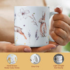 Maison d' Hermine Coffee Mug with Handles Tea Cups (12 Ounce, Pack of 1) | Fine Bone China Coffee Mugs for Hot Beverages Cappuccino Latte Home Restaurant Hotel Spring Summer -Easter Zest - Rabbits