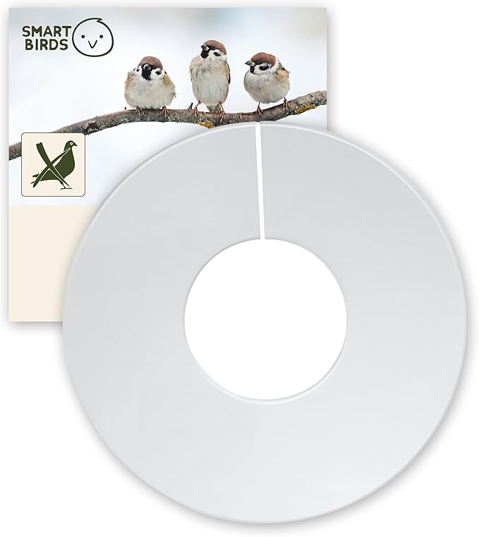 SWISSINNO Big Bird Blocker Ring, Transparent, Prevent Pigeons, Crows and Other unwanted Large Birds Scaring Away Smaller Birds, for Smart Bird Feeder Davos