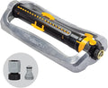 Melnor 65154AMZ XT Turbo Oscillating Sprinkler, Metal Base, 4,500 sq. ft., Quick Connect Bundle, 3-Way Adjustable, Black, Yellow