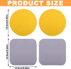 LUTER 4pcs Jar Opener Gripper Pads for Kitchen & Coasters(Yellow, Gray) | Non-slip Rubber Jar Grippers Multi-function Jar Opener for Seniors Weak Hands Bottles Cans and Daily Kitchen Use