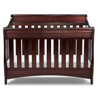 Delta Children Bentley S Series 4-in-1 Convertible Baby Crib, Black Cherry Espresso