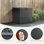 Deck Box with 31 Gallon Capacity, Weatherproof Resin Lockable Outdoor Storage for Secure Package Deliveries and Indoor Storage in Garden or Patio(Black)