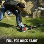 PowerSmart Gas Weed Wacker 2-Cycle 25cc Gas String Trimmer/Edger 16" and 10" Brush Cutter & Shoulder Strap Included