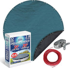 Winter Swimming Pool Cover for 21 ft Aboveground Round Pool Size, Deluxe Choice Series, Solid Material, Color - Ocean Blue, Pool Cover Choice 5821-4CHOICE