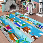 Car Carpet for Kids Kids Rugs for Playroom Car Track Rug Road Rug for Kids Car Play Rug Road Carpet for Toy Cars Car Track Rugs for Boys Car Rug for Boys Room 3'×4'