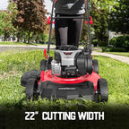 PowerSmart Self Propelled Gas Lawn Mower, 22-Inch with 140cc Briggs and Stratton E550 Engine 3-in-1 Rear-Wheel Drive Lawnmower with Bagging