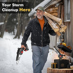 Mini Chainsaw Cordless 8 inch: Electric Chainsaw Battery Powered, Brushless Chain Saw with Auto Oiler, 2pcs Battery, Handheld Saw for Tree Branch Wood Cutting,Gardening Tools for Men Dad Husband