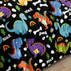Dinosaur Comforter Set Queen - Cartoon Dinosaur Bedding Boys Comforter Set Soft Breathable Dinosaur Quilt Kids Queen Size Bedding Set for All Season, 1 Comforter 2 Pillowcase