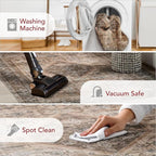 nuLOOM Devin Machine Washable Vintage Medallion Ultra Thin Area Rug, 3' x 5', Light Brown