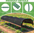 2026 Upgraded Garden Shade Cloth Kit 78.7"x59" Garden Shade Cloth for Plants Heat Protection with 5 Sets Garden Hoops for Raised Beds 75% Sunblock Shade Cloth Row Cover for Outdoor Plant Vegetables