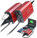 2PCS 300W Battery Charger Compatible with Milwaukee: LIVOWALNY Portable Power Inverter 18V to 110V Battery Inverter Charger Adapter Power Supply 2 AC & 2 USB Ports for Car, Phone, Camping Essentials