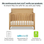 Davinci Margot 4-in-1 Convertible Crib in Honey GREENGUARD Gold Certified