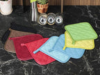 Joyhalo 6 Pack Pot Holders for Kitchen Clearance | Cotton Oven Holder with Great Heat Resistance, Potholders Sets for Kitchen, Countertops, Hot Pots and Pans, Brown