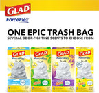 Glad ForceFlex Tall Kitchen Trash Bags, 13 Gal, Pine-Sol Original, 110 Ct (Package May Vary)