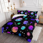 Datura home Kids Comforter Set Glowing Basketball Printed Pattern Bedding Set with 1 Comforter and 2 Pillowcases for Girls Boys Bedroom All Season(Basketball1 Full)