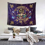 Inspirational Quote Tapestry,They Whispered to Her You Cannot Withstand The Storm Positive Motivational Uplifting Encouragement Gifts Wall Decor for Bedroom,Inspirational Gift for Women Teens Girls