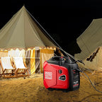 2550-Watt Portable Inverter Generator for Home Use, 1.06Gallon Large Fuel Tank Up to 10 Hours Use, 120V Gas Powered Generator Super Quiet - EPA Compliant-Red