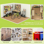 10x14 FT Outdoor Storage Shed,Metal Tool Sheds,Waterproof Outside Storage Shed,Large Storage Building with Lockable Door
