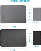Dish Drying Mat for Kitchen Counter, 17x31.5 Pad with Rubber Backed (Grey) | Hide Stain Anti Absorbent for Kitchen Counter, Non-slip Drying Mat for Coffee Machine Dish Rack