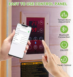 Real Relax Home Infrared Sauna, 1-2 Person Canadian Hemlock Wood Indoor Dry Saunas Room with Low Emf Red Light Therapy with Bluetooth Speakers, 9-Color Chromotherapy Lights