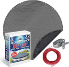 Winter Swimming Pool Cover for 30 ft Aboveground Round Pool Size, Secure Choice Series, Solid Material, Color - Granite Gray, Pool Cover Choice 3330-4CHOICE