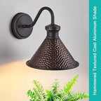 Gooseneck Outdoor Wall Light Fixtures, 2-Pack Farmhouse Barn Lights for Porch, Industrial Oil-Rubbed Bronze Exterior Wall Sconce for Garage, Patio, E26 Base Anti-Rust, Bulb not Included