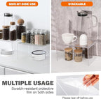 Acrylic Cabinet Organizer, Shelf Organizer, Set of 2 Spice Organization for Cabinet, Spice Rack, Stackable Kitchen Countertop Organizer | Cupboard, Pantry Shelves, and Storage Space Saver