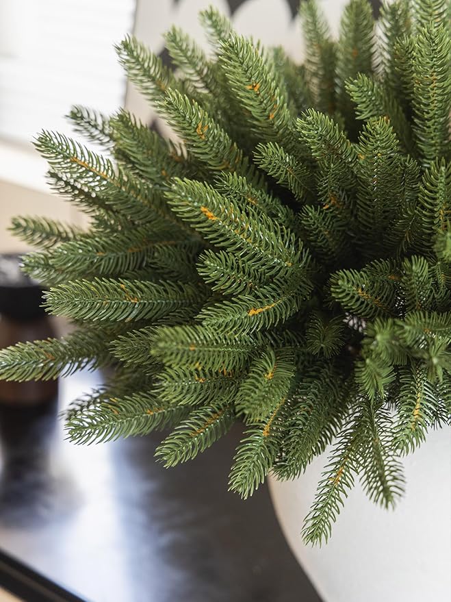 MISSPIN 12 Pcs 19.5 Inches Christmas Cedar Branches, Cedar Artificial Christmas Branches DIY Crafts Faux for Xmas Indoor Outdoor Home Decor