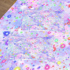 Girls Queen Comforter Set, Purple Blue Tie Dye Comforter, Colorful Glitter Comforter Set, Girls Bedding Sets for Kids Teens (3 Pieces, 1 Comforter + 2 Pillowcases)