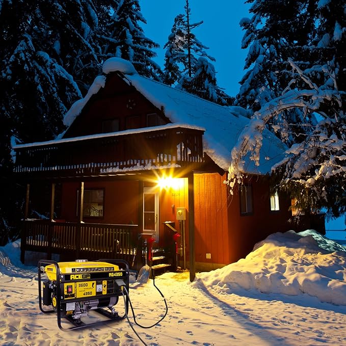 Aceup Energy 4350 Watt Gas Generator for home use, Portable Gas Powered generator 30A Outlet, EPA & CARB Compliant