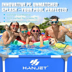 Above Ground Pool,PE Frame Deep Swimming Pool, Family Pool,Large Above Ground Pool Easy Set, Outdoor Backyard Pool for Kids, Adults,Dog 12ft x 30inch